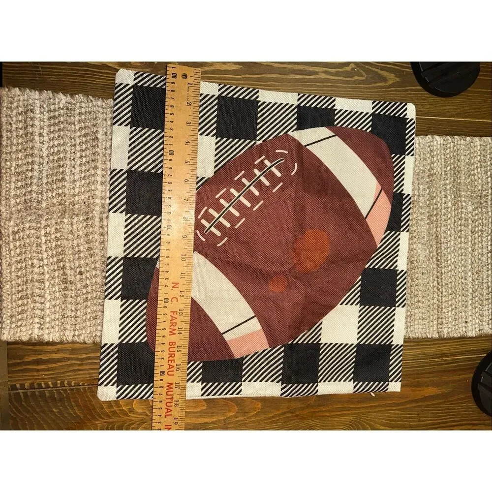 Football Thanksgiving Pillow cover 18 inches new maple leaf